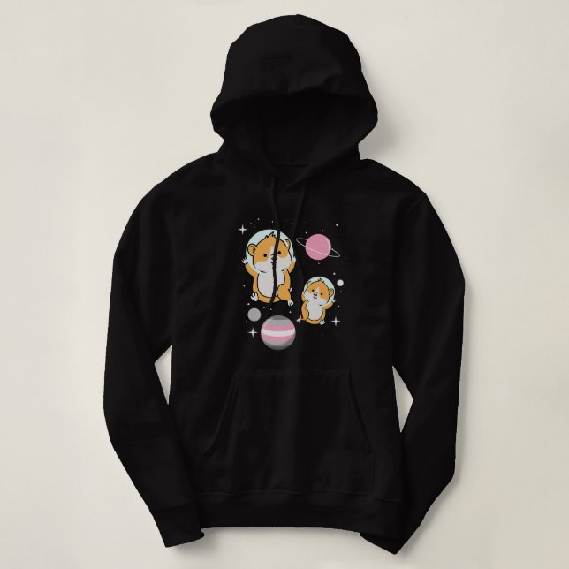 Hamster Astronaut Demigirl Pride T Shirt (Design framsida)