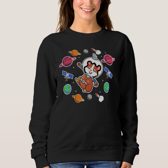 Hamster Astronaut  Hamstrar Djur Husdjur  Grafisk T Shirt (Framsida)