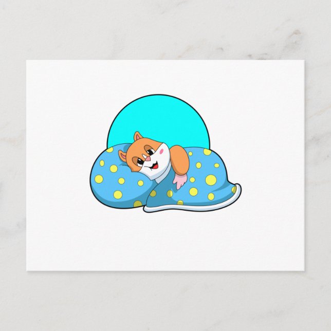 Hamster at Sover med filt.PNG Vykort (Framsida)