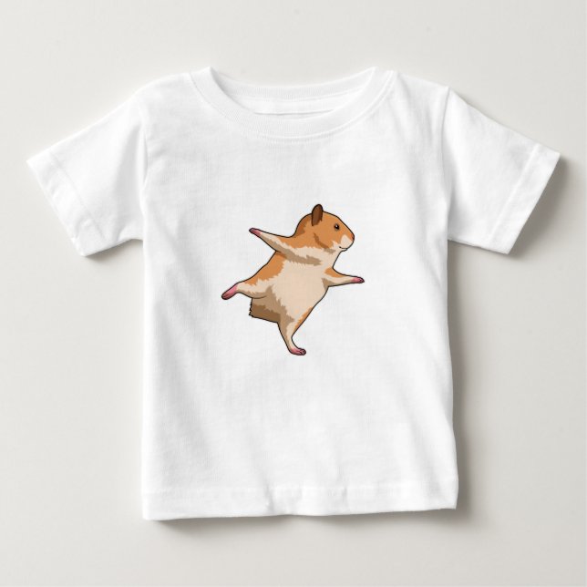 Hamster at Yoga Stretching Legs T Shirt (Framsida)