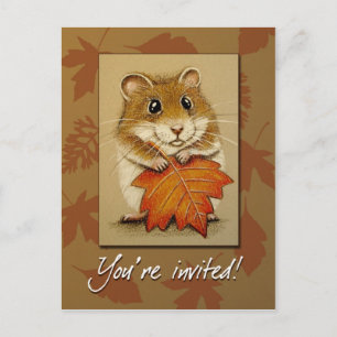 Hamster & Autumn Löv - vykort