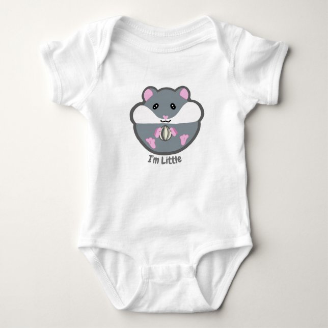 Hamster baby utrustning "I'm Little" Baby Bodykost T Shirt (Framsida)