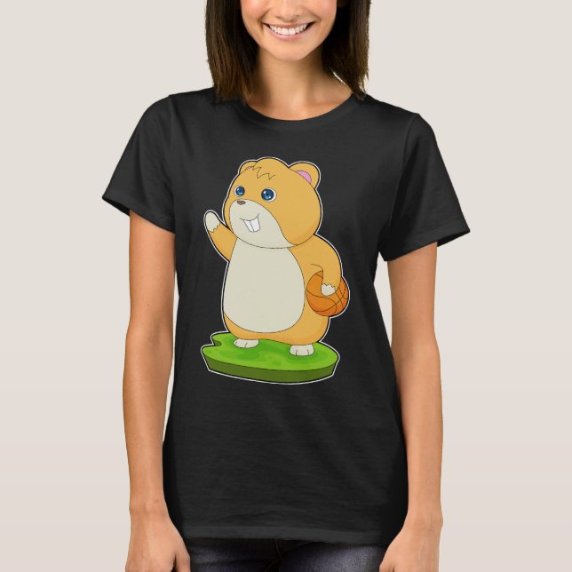 Hamster Basketball-spelare T Shirt (Framsida)