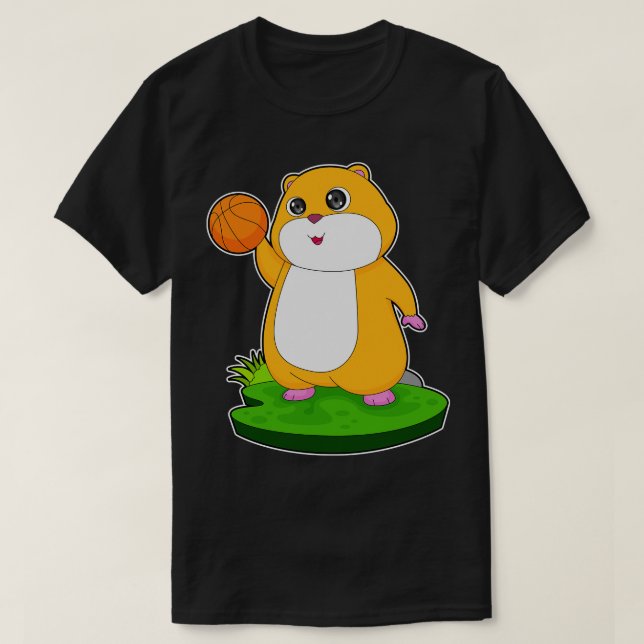 Hamster Basketball-spelare T Shirt (Design framsida)