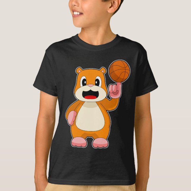 Hamster Basketspelare Basket T Shirt (Framsida)