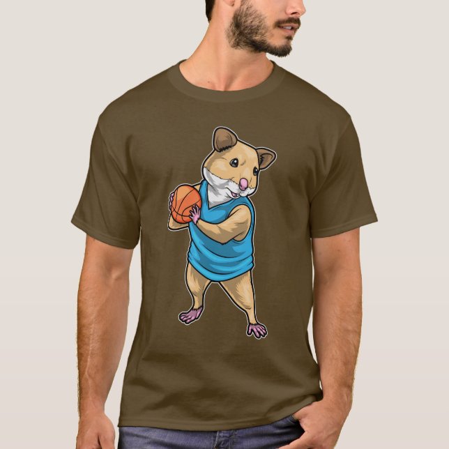 Hamster Basketspelare Basket T Shirt (Framsida)
