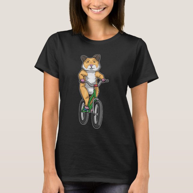 Hamster Bicycle T Shirt (Framsida)