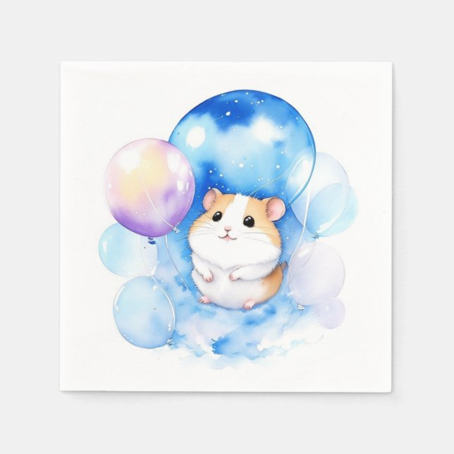 Hamster Birthday Pappersservett (Framsidan)