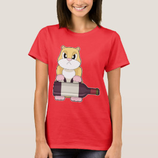 Hamster Bottle Red wine T Shirt