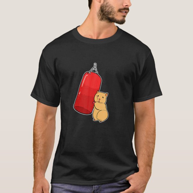 Hamster - Boxing - och djuröverdel T Shirt (Framsida)
