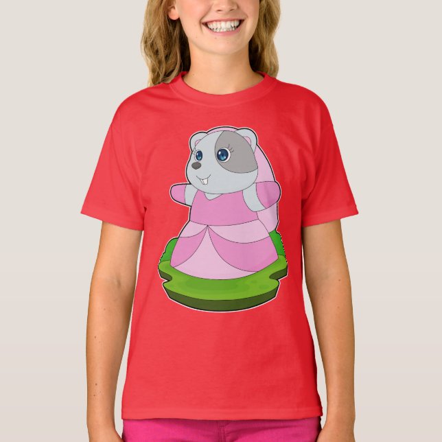 Hamster Brud Slöja Bröllop T Shirt (Framsida)