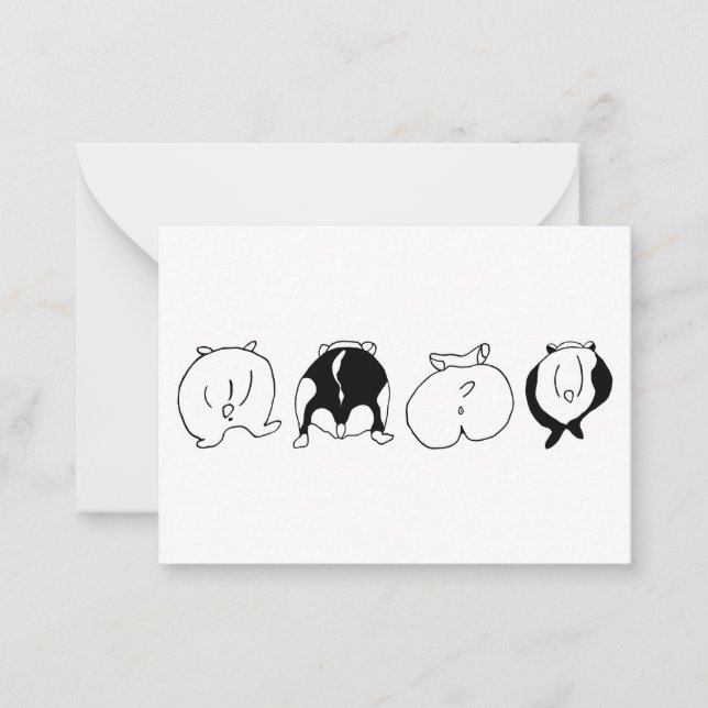 Hamster Butts Anteckningskort (Framsida)