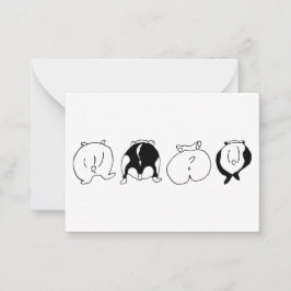 Hamster Butts Anteckningskort