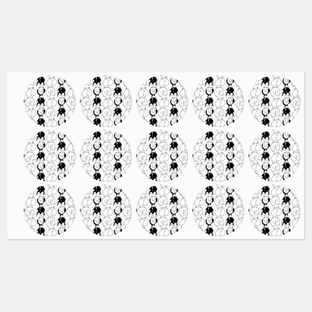 Hamster Butts Mönster Klistermärke (Ark)