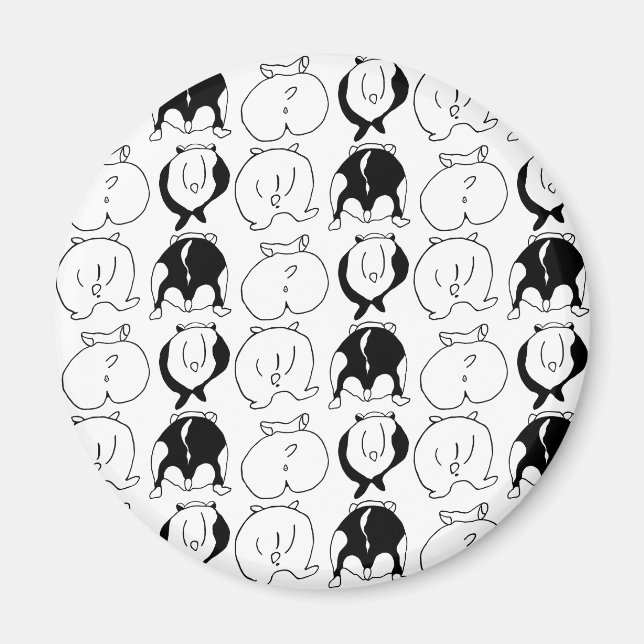Hamster Butts Mönster Magnet (Framsidan)