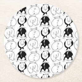 Hamster Butts Mönster Underlägg Papper Rund