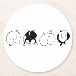 Hamster Butts Underlägg Papper Rund