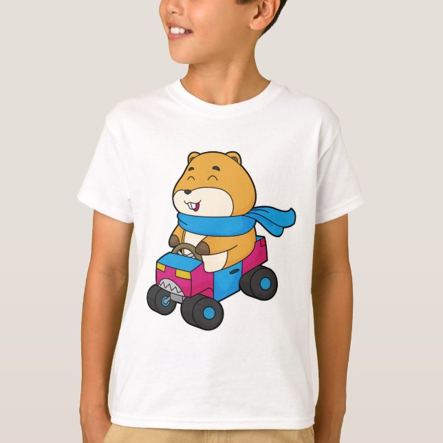 Hamster Car T Shirt (Framsida)