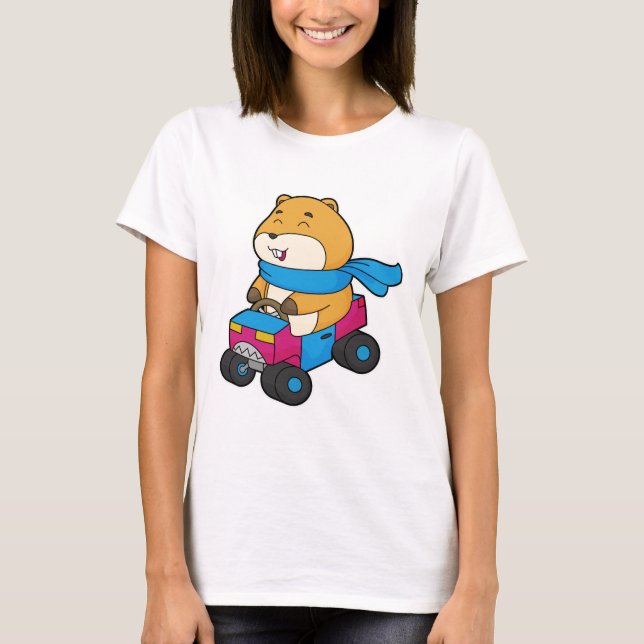 Hamster Car T Shirt (Framsida)