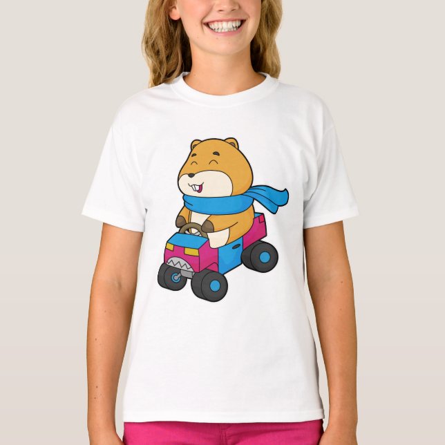 Hamster Car T Shirt (Framsida)