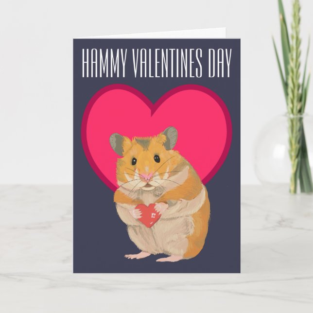 Hamster Card - ändringsbart kort för Hammy-Valenti (Framsida)