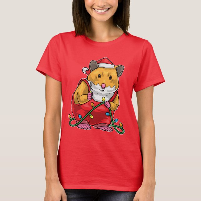 Hamster Christmas Craftsman T Shirt (Framsida)