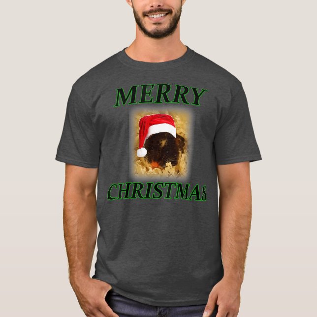 Hamster Christmas T Shirt (Framsida)