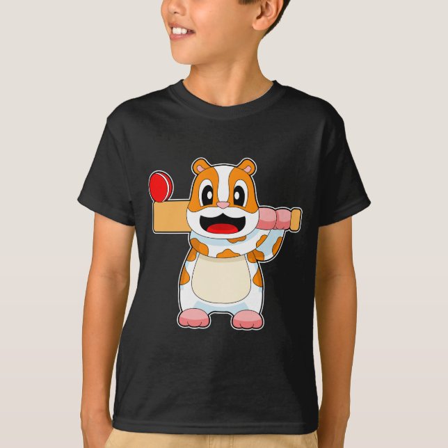 Hamster Cricket fladdermus T Shirt (Framsida)