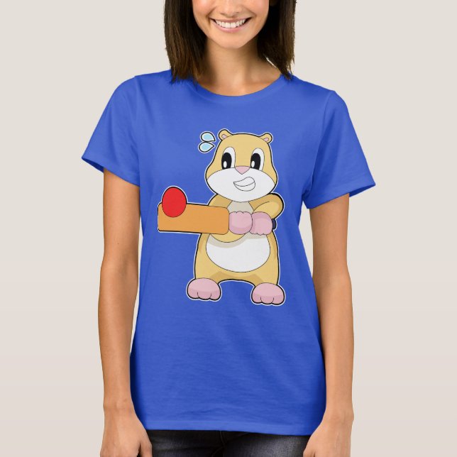 Hamster Cricket fladdermus T Shirt (Framsida)