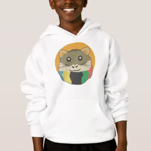 Hamster 🐹 Cute animal with color stripe scarf T Shirt