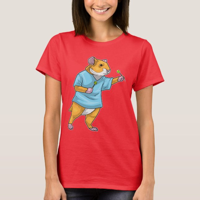 Hamster Darts Dart T Shirt (Framsida)