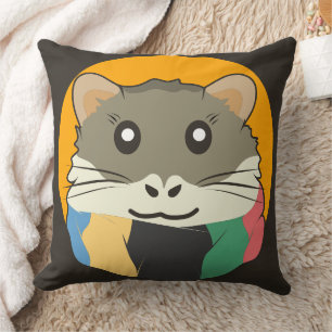 Hamster 🐹 det döttliga djuret med en stripe-halsd kudde