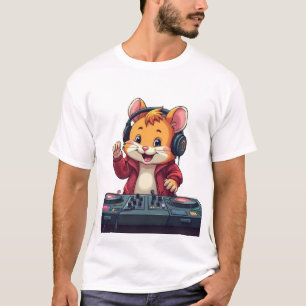 Hamster DJ Vibes - Roligt Music Animal Shirt T