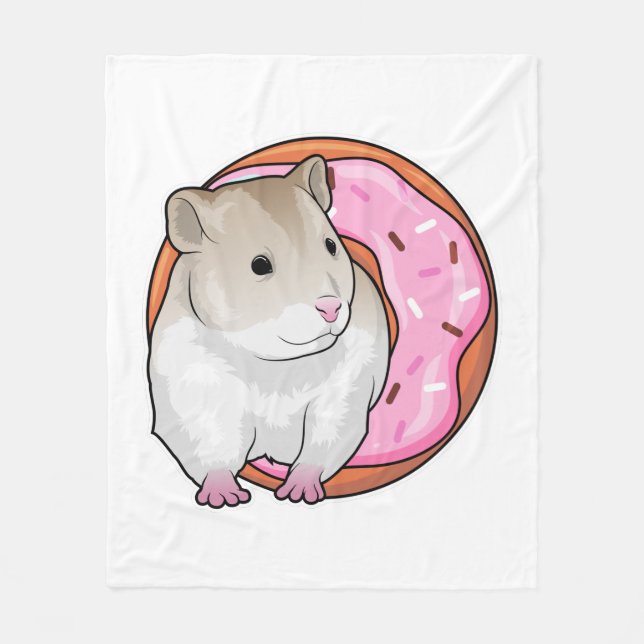 Hamster Donut Fleecefilt (Framsidan)