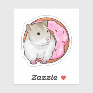 Hamster Donut Klistermärken