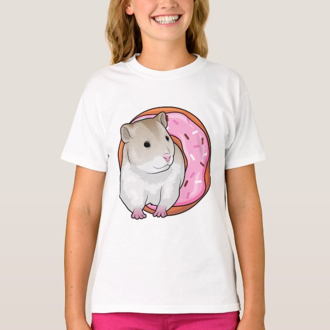 Hamster Donut T Shirt (Framsida)