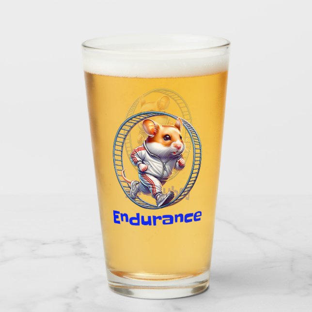 Hamster Endurance Running Shirt Hamster run Glaskopp (Framsida fylld)