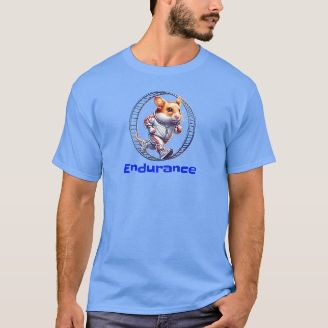 Hamster Endurance Running Shirt Hamster run T Shirt (Framsida)
