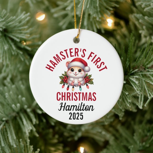 Hamster First Christmas 2025 Julgransprydnad Keramik (Träd)