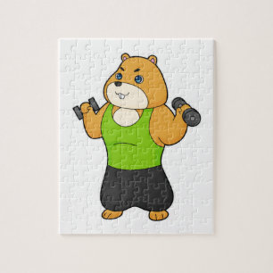 Hamster Fitness Dumbbell Pussel