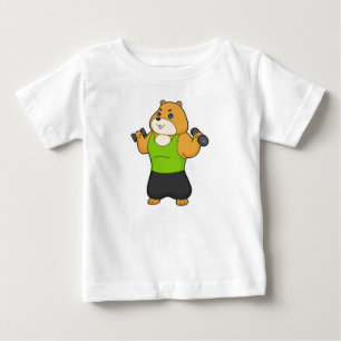 Hamster Fitness Dumbbell T Shirt