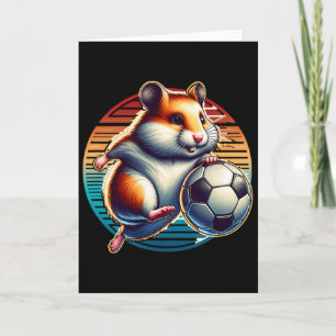 Hamster Fotbollsspelare Cool Byll Mästare Barn Kort