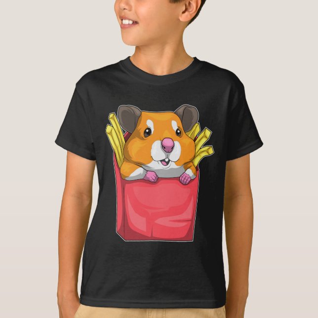 Hamster Fransk fries T Shirt (Framsida)