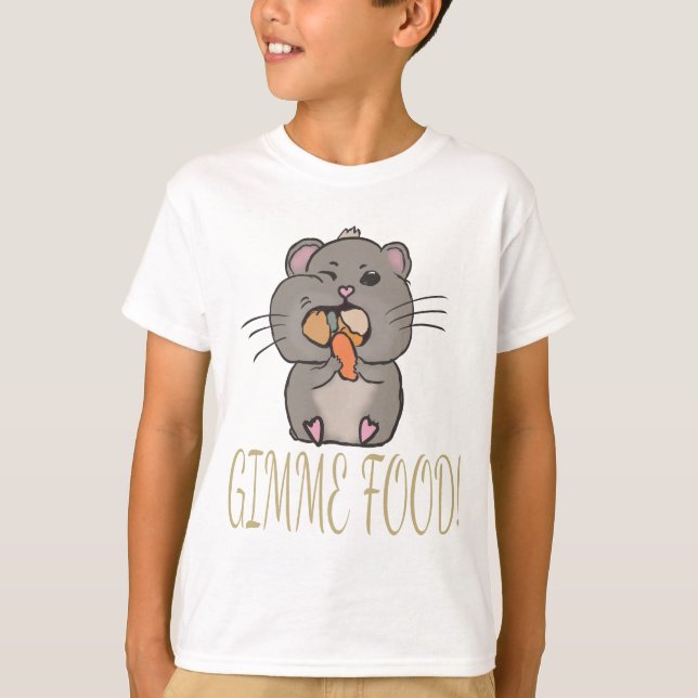 Hamster gimme food t shirt (Framsida)