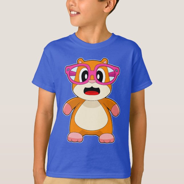 Hamster Glasses T Shirt (Framsida)