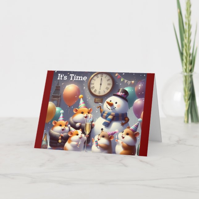 Hamster Gott nytt år Helgdag Card Helgkort (Framsida)