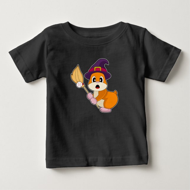 Hamster Halloween Baseboll T Shirt (Framsida)