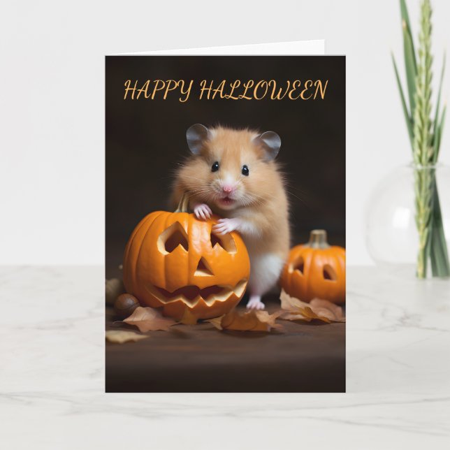 Hamster Halloween-kort Kort (Framsida)