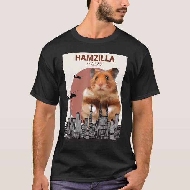 Hamster Hamzilla- Cute for Hamster T Shirt (Framsida)