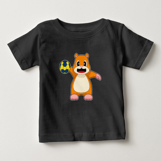 Hamster Handball-spelare Handball T Shirt (Framsida)